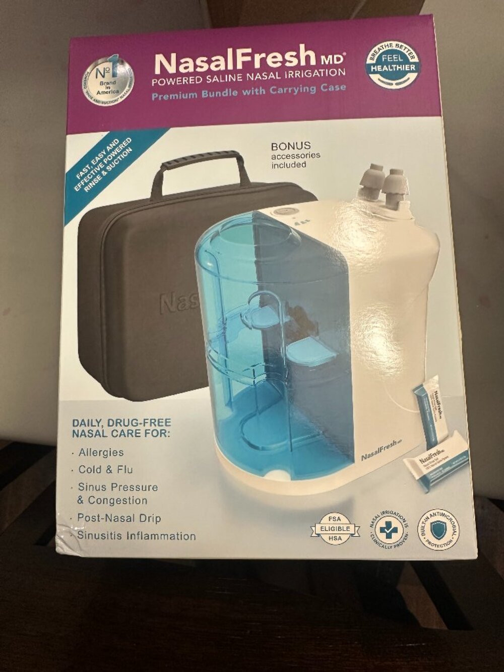 NASALFRESH NASAL IRRAGATION BUNDLE WITH CARRY CASE